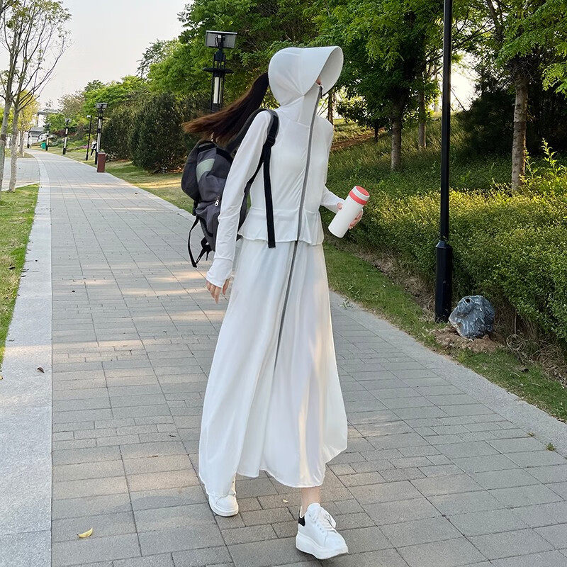 2025新款防晒衣女夏季长款宽松全身防紫外线收腰冰丝防晒服骑电车