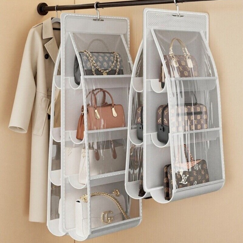 包包收纳挂袋省空间家用衣柜小包防尘袋透明保护套放包神器置物架