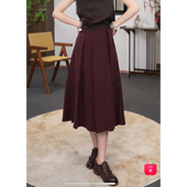 老料冠乐绉香云纱·缠枝纹百搭半裙一片式 百褶裙DLF 887304