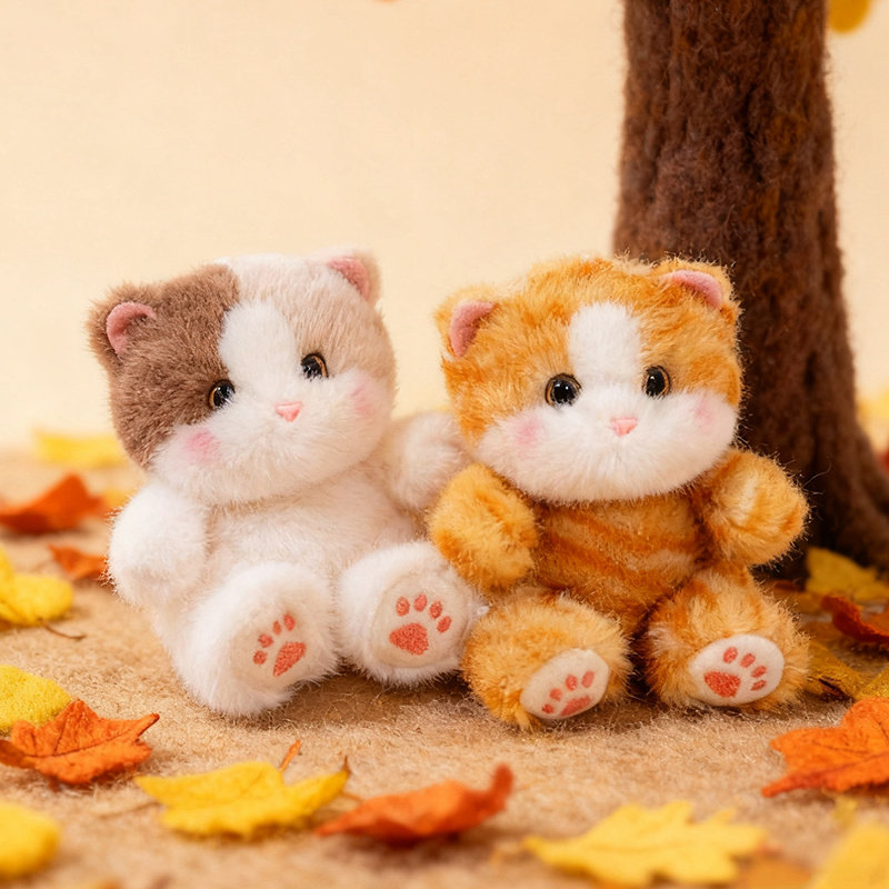 猫咪毛绒玩具可爱布偶猫金渐层小猫公仔掌中宝玩偶小号布娃娃礼物