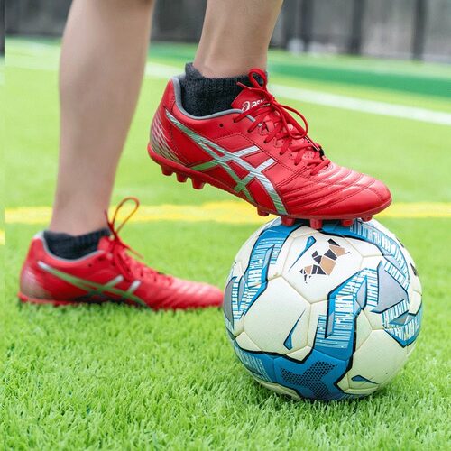 Asics亚瑟士DS Light AG袋鼠皮男童鞋减震宽脚足球鞋人草地TF短钉