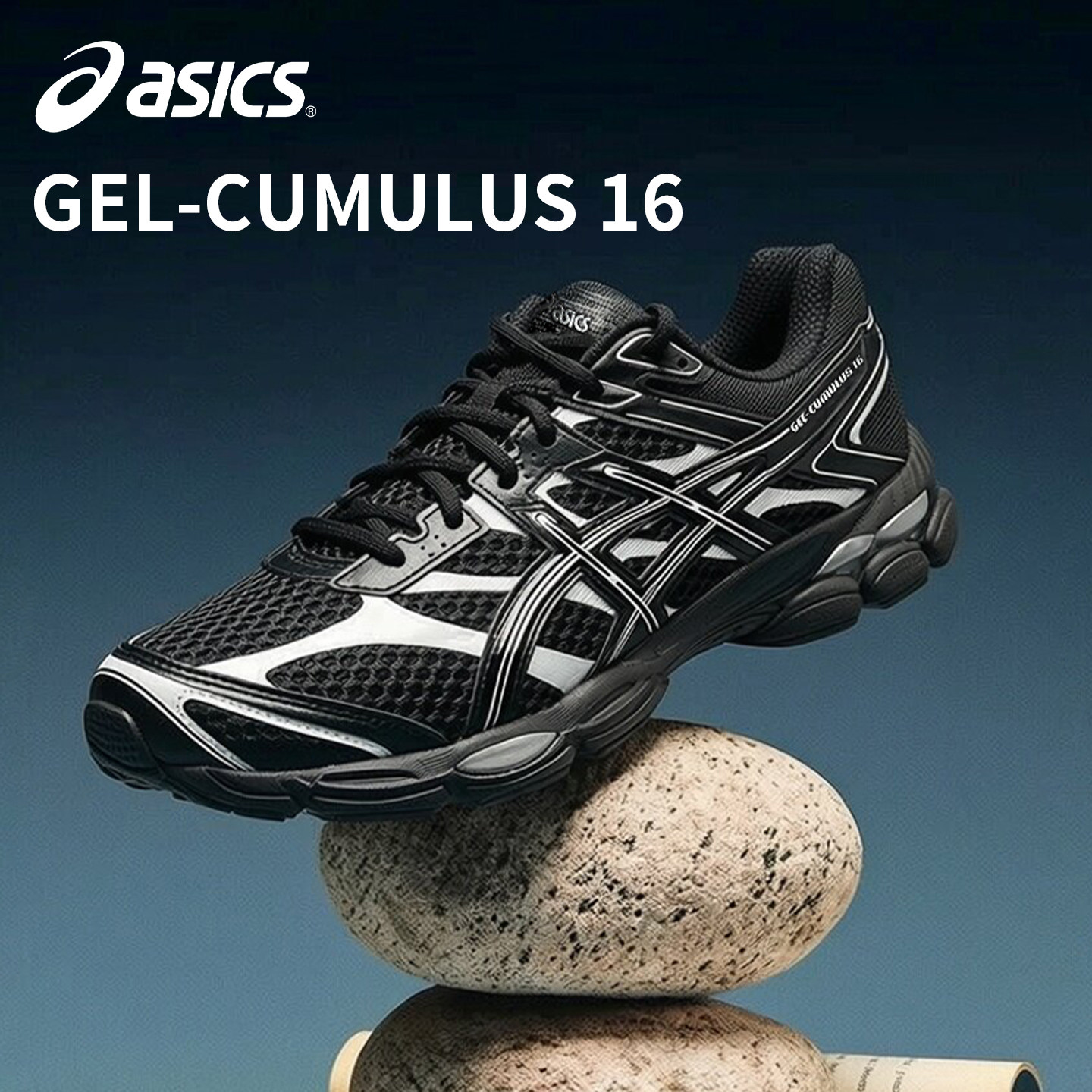 GEL-CUMULUS 16亚瑟士ASICS复古休闲缓震增高跑步运动男鞋老爹鞋