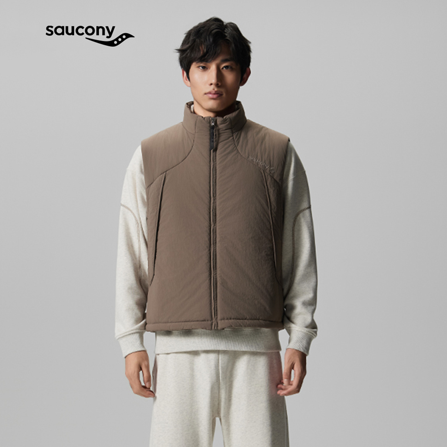 Saucony户外运动冬休闲保暖马甲