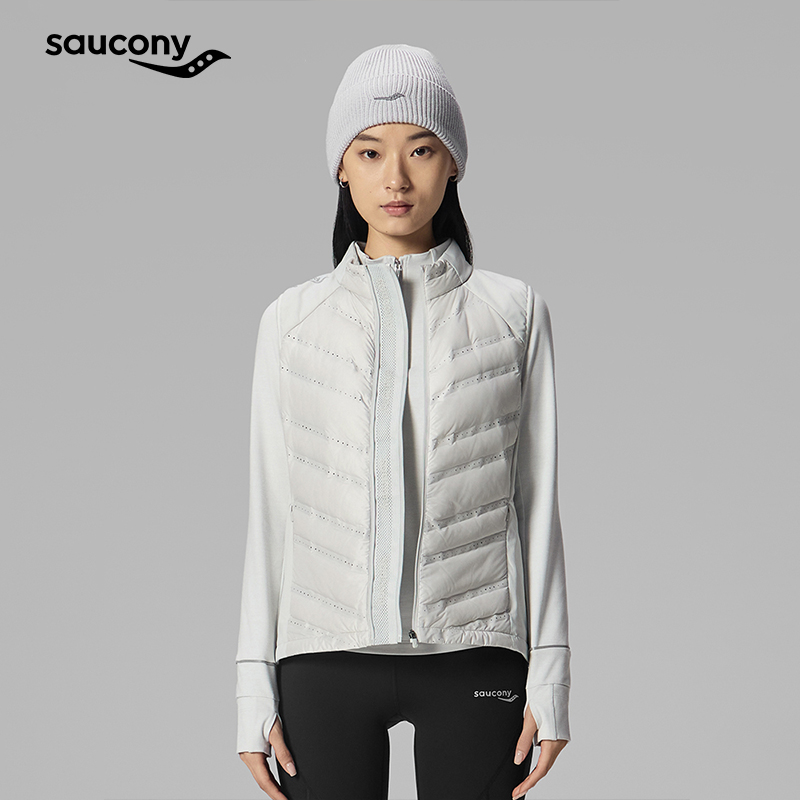 羽绒马甲Saucony索康尼秋冬运动上衣户外休闲时尚百搭简约保暖