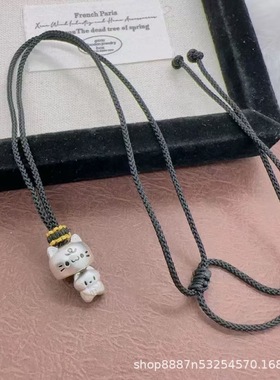 原创设计足银滴胶猫猫头