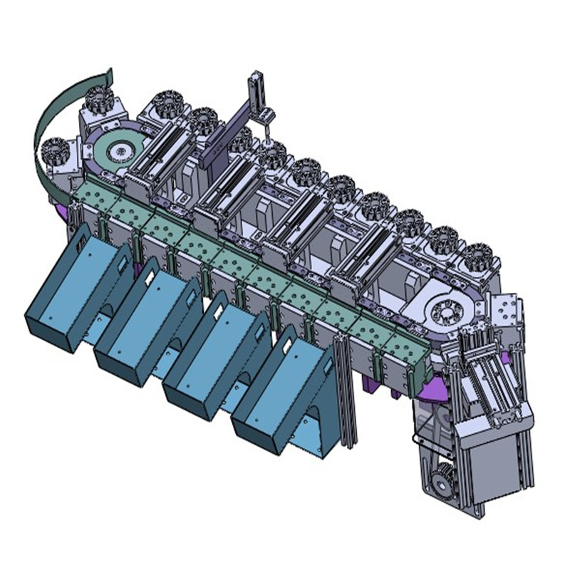 链条式环形输送线3D机械 T892 非标自动化机械3D机械素材素材