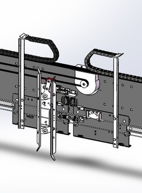 电梯门机机构（中分800门机）3D机械 K909 非标自动化