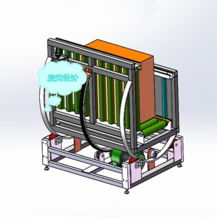 送输线翻转机 K534 非标自动化设备 L型翻转机构3D图纸