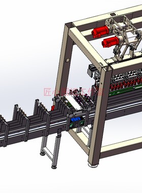 饮料行业伺服机械手自动装箱机3D图纸 SolidWorks模型学习图纸
