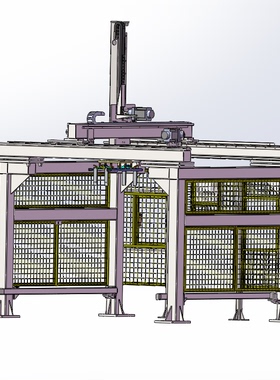 XYZ三轴桁架码垛机器人直角坐标机器人龙门架桁架机械手3d图纸