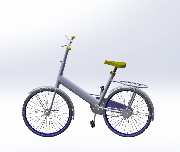 自行车3d模型图纸/solidworks装配设计