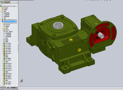 WPWEDKO型蜗轮蜗杆减速机3d图纸 soildworks3d图纸