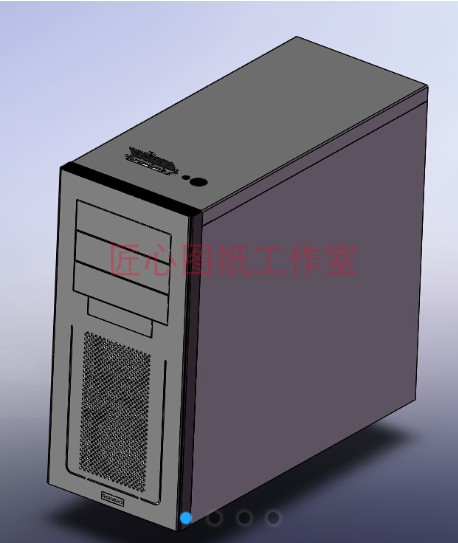 电脑机箱图纸 电脑主机图纸 计算机主机图纸3D图纸 机械设计素材
