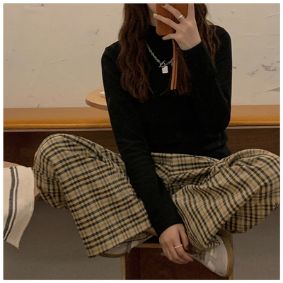 棉棉印象 德绒打底衫女秋冬季2025年新款内搭磨毛长袖t恤发热上衣