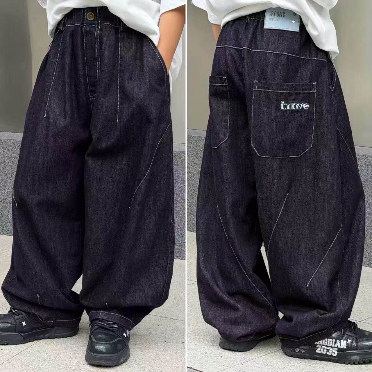 2026中大童春秋牛仔裤男童薄款纯色休闲裤子2605