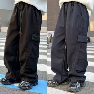 裤 男童加厚大口袋工装 5028 休闲加绒裤 2025青少年冬季