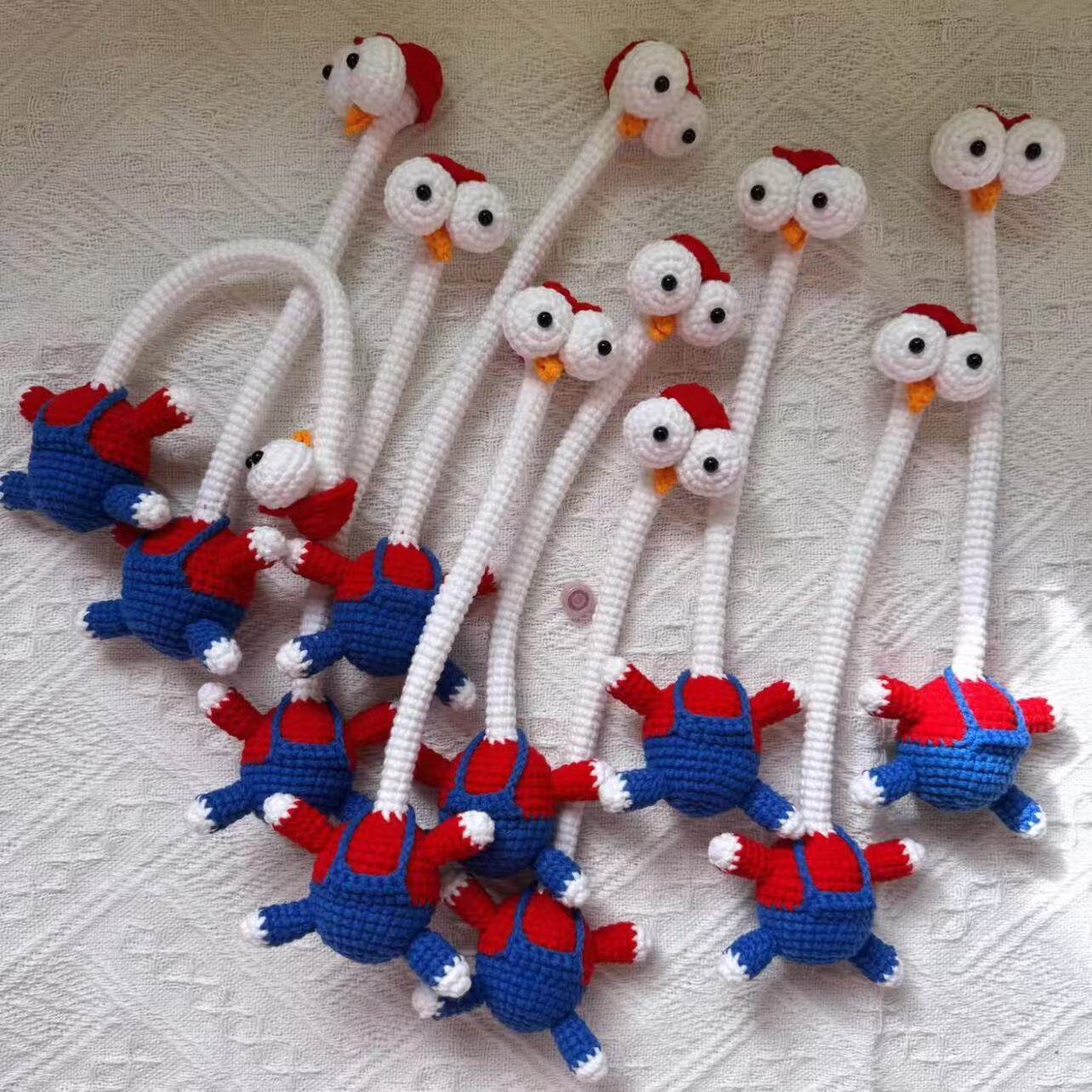 成品长脖子咕咕鸡树懒玩偶挂件手工毛线钩织礼物