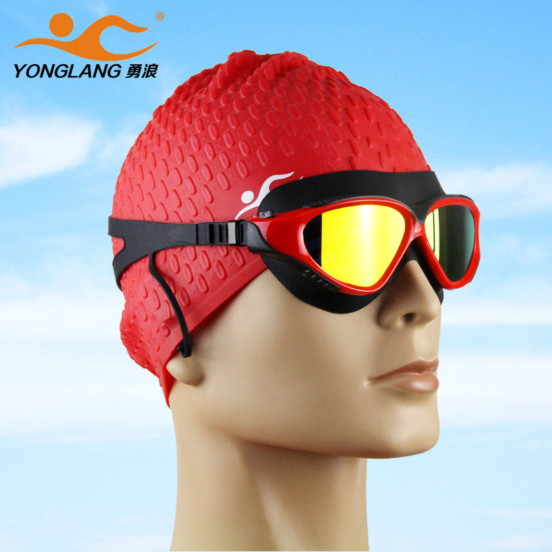 勇浪泳镜女大框 成人防雾高清游泳眼镜电镀 男防水带耳塞泳帽泳镜,运动/瑜伽/健身/球迷用品,泳镜,淘宝优惠券,粉丝福利购,淘宝优惠卷