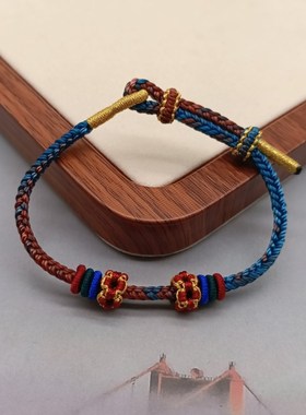 敦煌飞天配色桃花结半成品手绳