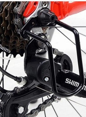 高品质自行车变速器保护架 后拨保护器 单车护拨器 黑色 防摔防撞