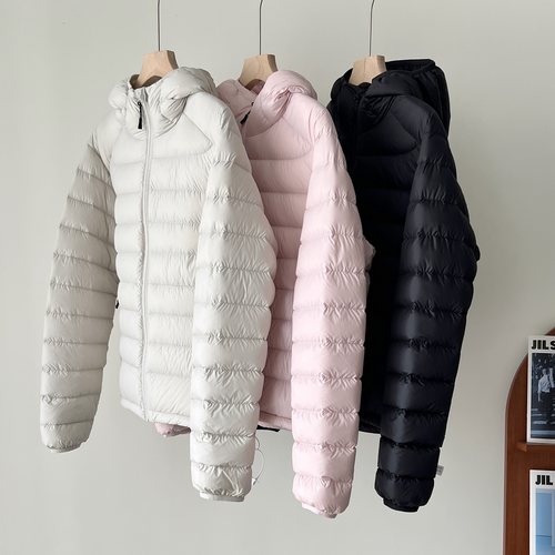 消光尼龙鹅绒泡芙连帽排骨羽绒服