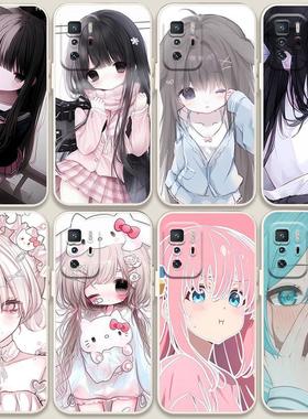 适用红米note7 note8 note10 pro手机壳jk萝莉redmi二次元10x note9 4g 5G超火爆款防摔全包软胶套可爱女卡通