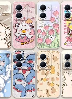 适用vivoy78t手机壳y100t/y77t可爱y73t男女y55t闺蜜y53t萝莉y32t网红爆款y52t y33t防摔y72t全包软胶套y78t