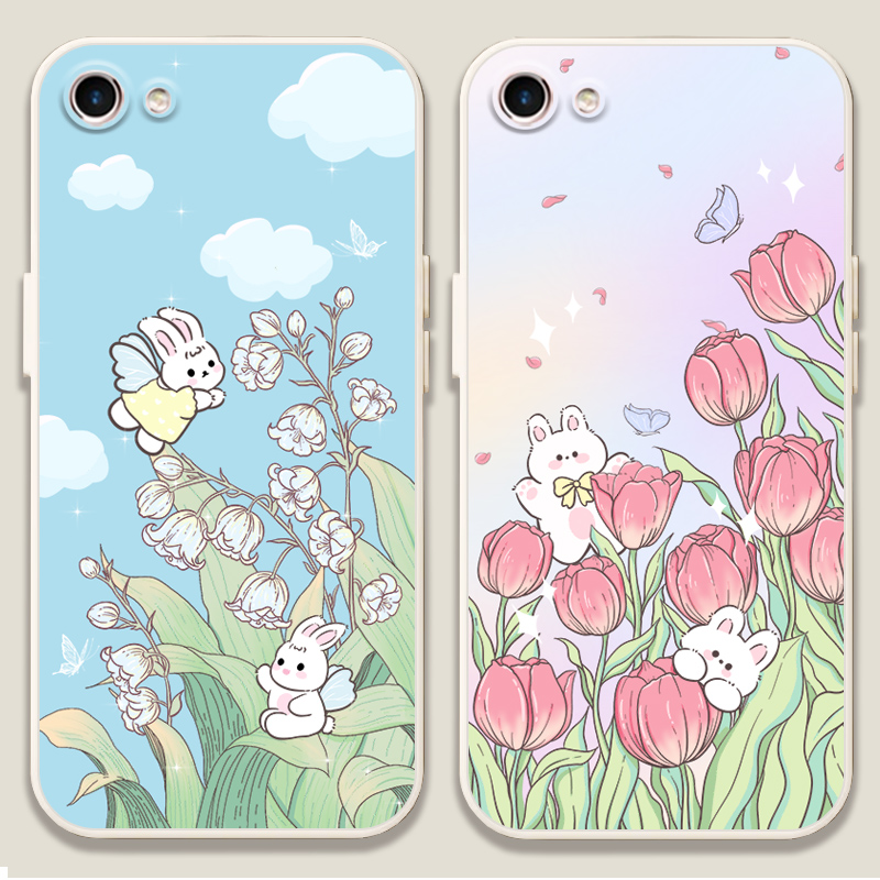 适用oppoa59s手机壳花朵0pp0a59m防摔a59手机套郁金香oppoa59软胶a59s