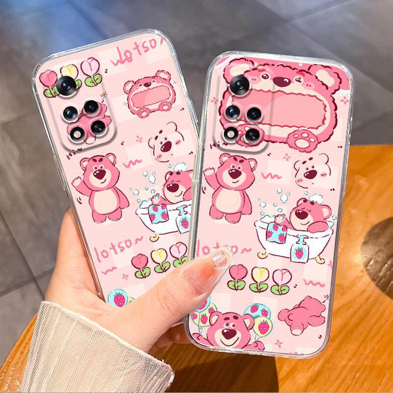 适用Redmi note11 4G 5G手机壳10x草莓小熊note10 pro红米note11tpro+可爱note11pro+少女萝莉防摔透明软胶套