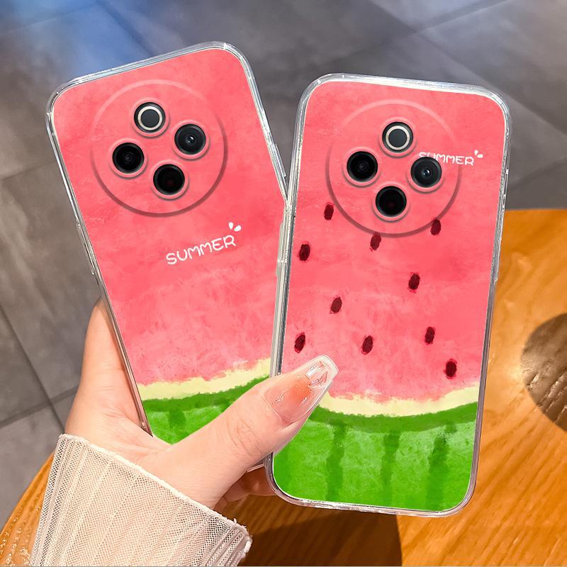 适用vivoy300手机壳爆款y300 pro夏日西瓜y300i男女y200 GT情侣透明y100创意y100i防摔y300t全包软胶套y100t