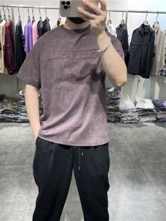 宽松痞帅休闲半袖 美式 T恤男夏季 高级感星空扎染复古精梳纯棉短袖