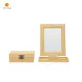 蒙生蒙特梭利蒙氏教具日常生活儿童早教榉木梳妆工作小木梳榉木镜