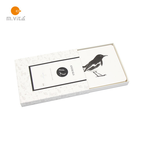 蒙氏语言卡片新生儿黑白卡片蒙生