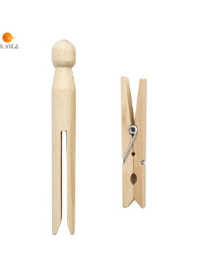 蒙氏教具木制晾衣夹 木夹子 原木无漆 弹力夹 晾衣夹