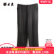 女装 夏装 新款 胖太太大码 黑色弹力直筒西裤 宽松通勤舒适423311020