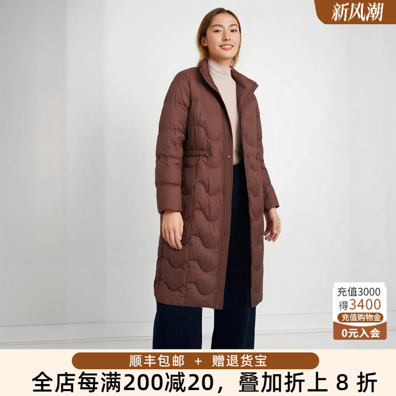 胖太太羽绒服连帽高腰宽松