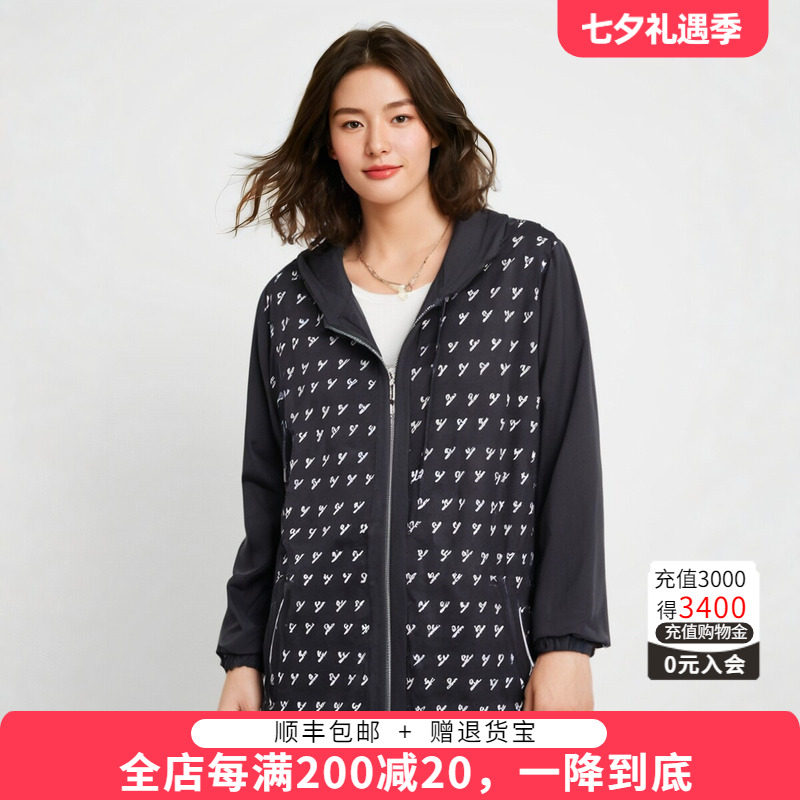 胖太太外套连帽碎花舒适