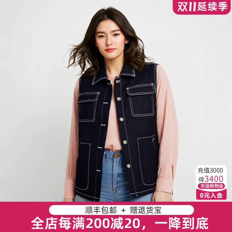 胖太太马甲外套秋冬新品时尚显瘦