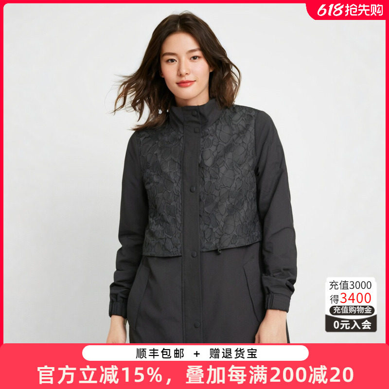 胖太太大码女装秋季新品韩版时尚中长款连帽风衣外套潮423318310