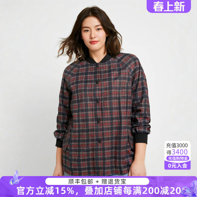 胖太太大码女装秋冬季时尚衬衫款上衣外套宽松中年妈妈321302110