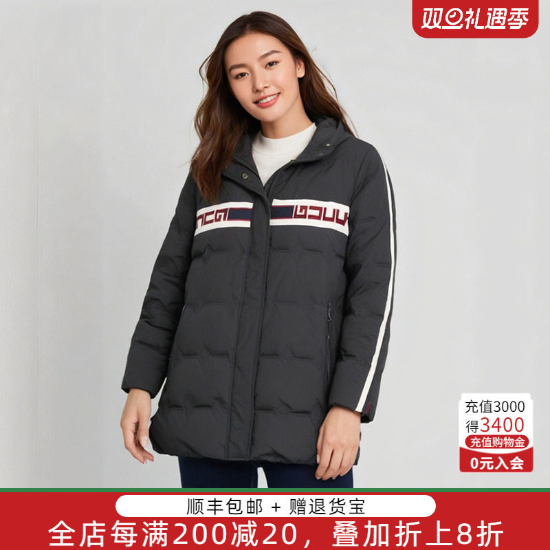 胖太太羽绒服连帽宽松舒适保暖