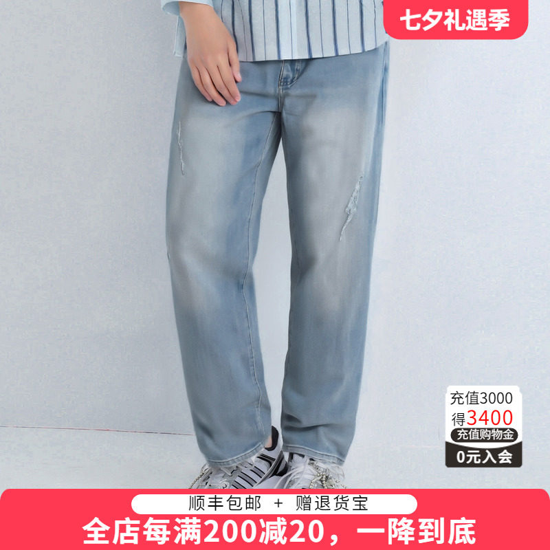 胖太太大码牛仔裤春秋新品