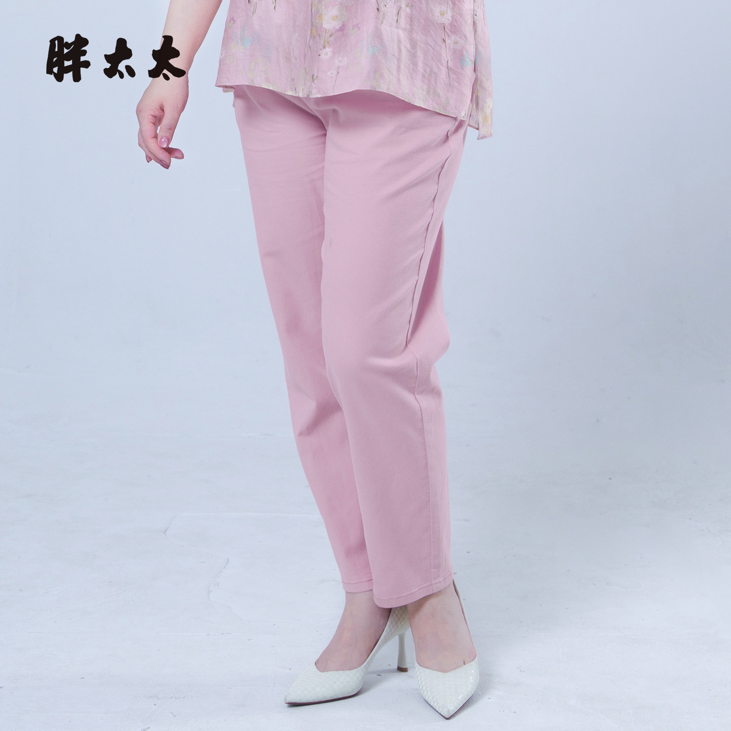 胖太太大码女装夏季新品牛仔裤
