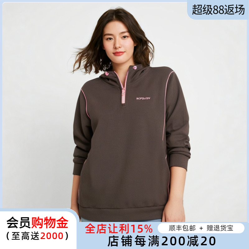 连帽卫衣胖太太休闲宽松