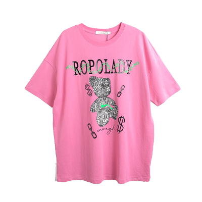 胖太太T恤薄休闲宽松卡通