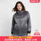 胖太太大码 显瘦棉服321481110 纳格灰色连帽妈妈装 女装 秋冬新品
