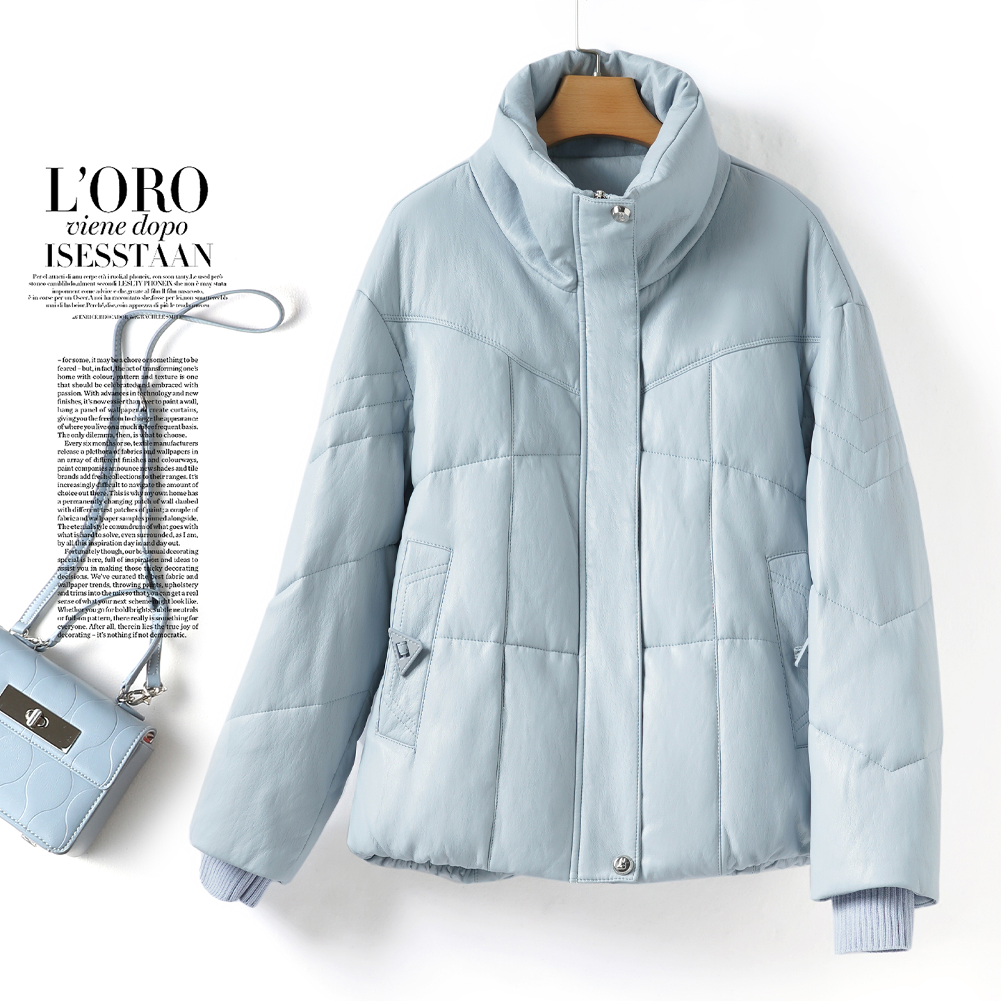 真皮衣女士短款韩版休闲冬季加厚皮外套90白鸭绒新款绵羊皮羽绒服