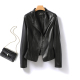 黑色真皮机车小个子 显瘦小外套绵羊皮2026海宁新款 皮衣女短款 修身