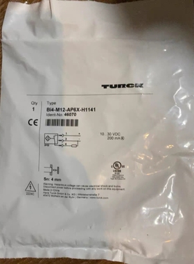 图尔克接近传感器BI4-M12-AP6X-H1141订货号46070全新原装正品