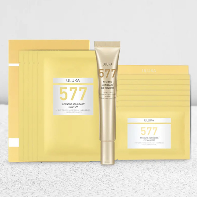 日本Uluka577眼霜眼膜面膜套装抗皱抗糖抗老淡化补水保湿